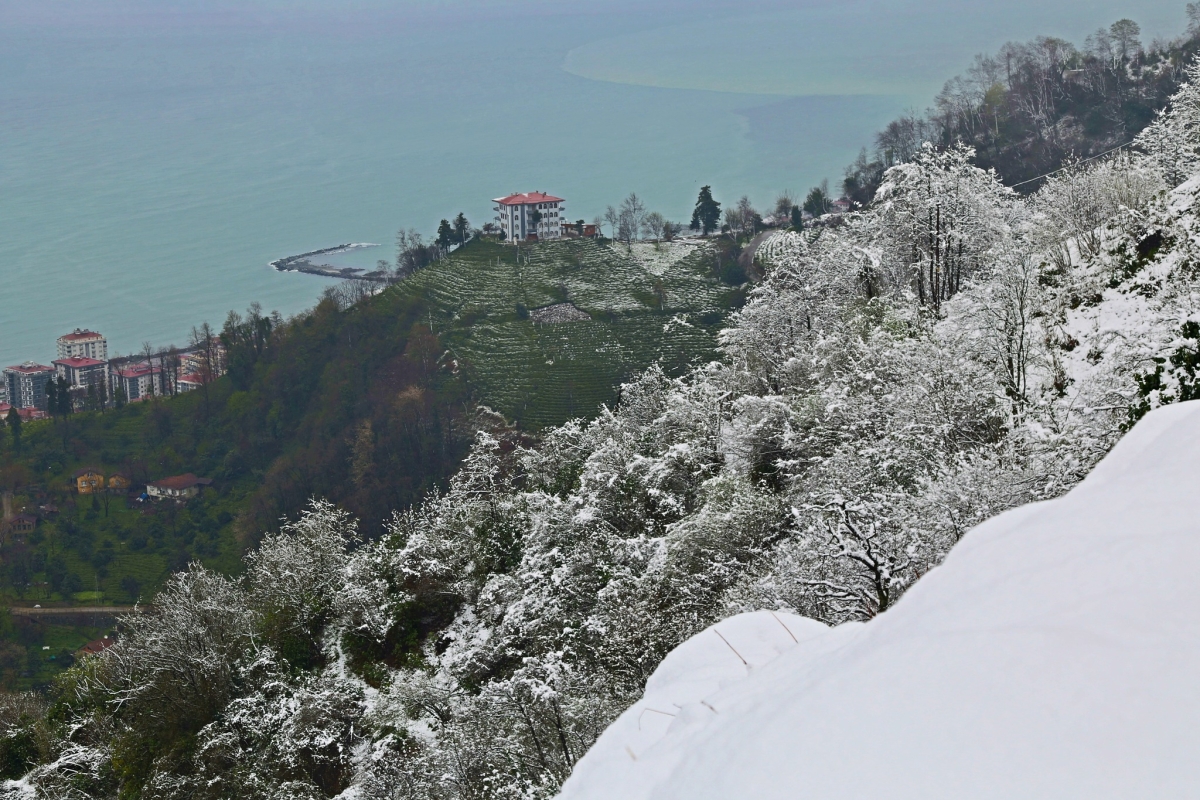 Rize'de İlkbaharda Kar Manzaraları 2