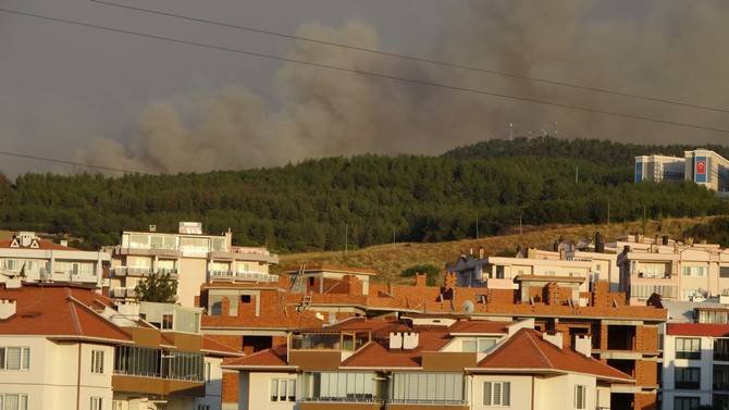 Çanakkale'de yangın evlere ulaştı, evler alev alev yanıyor 15