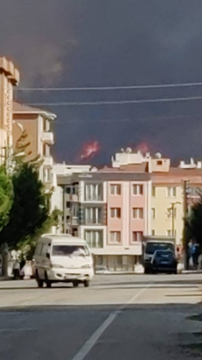 Çanakkale'de yangın evlere ulaştı, evler alev alev yanıyor 19
