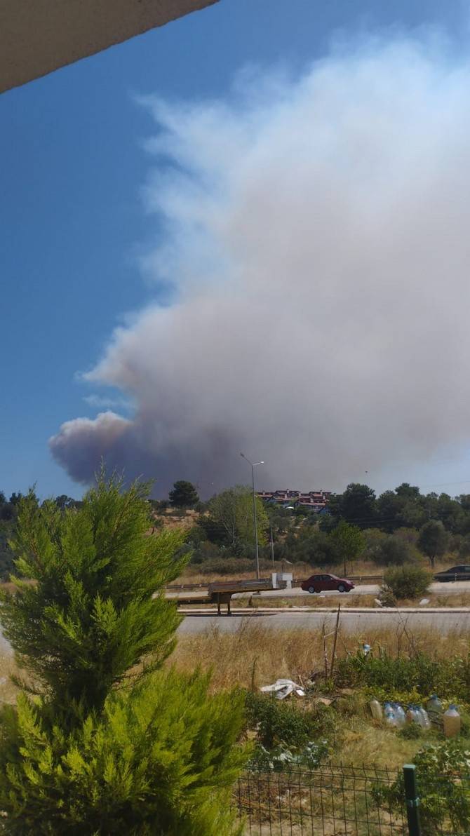 Çanakkale'de yangın evlere ulaştı, evler alev alev yanıyor 21