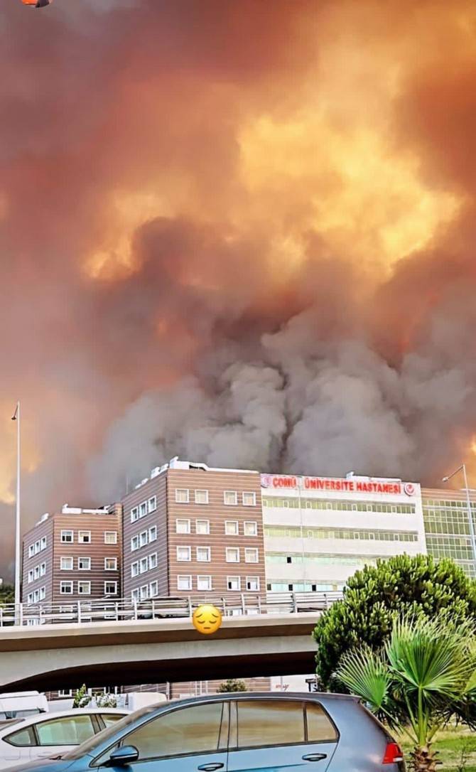 Çanakkale'de yangın evlere ulaştı, evler alev alev yanıyor 23