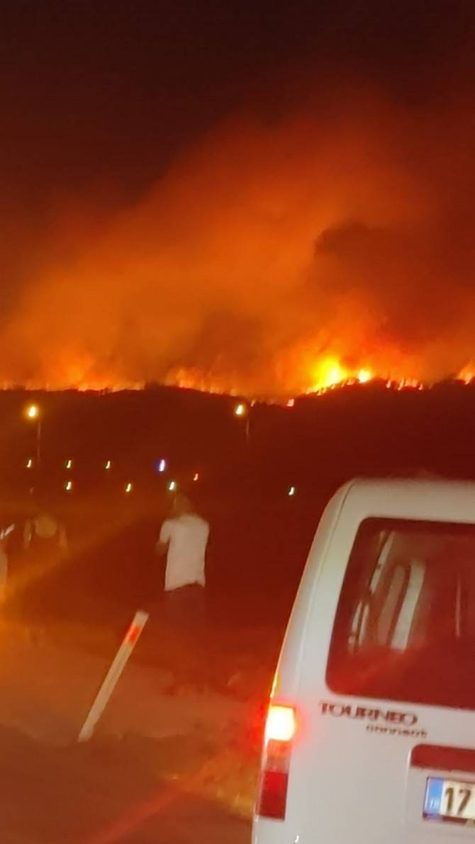 Çanakkale'de yangın evlere ulaştı, evler alev alev yanıyor 7