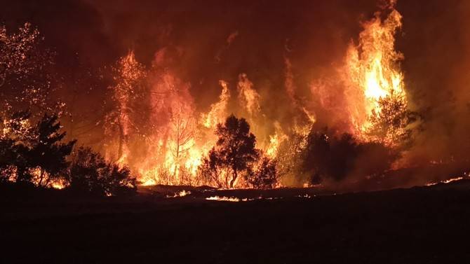Çanakkale’deki orman yangınını söndürme çalışmaları aralıksız devam ediyor 4