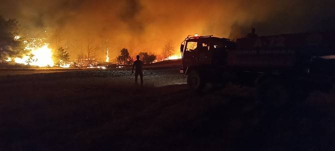 Çanakkale’deki orman yangınını söndürme çalışmaları aralıksız devam ediyor 6