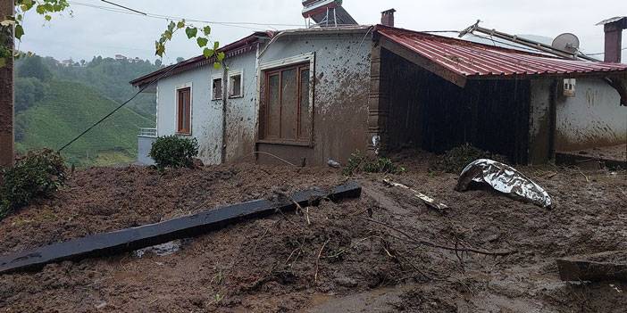 Rize'de şiddetli yağış etkili oldu