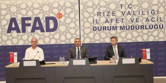 Rize'de Afet ve Acil Durum Koordinasyon Kurulu Toplantısı Yapıldı