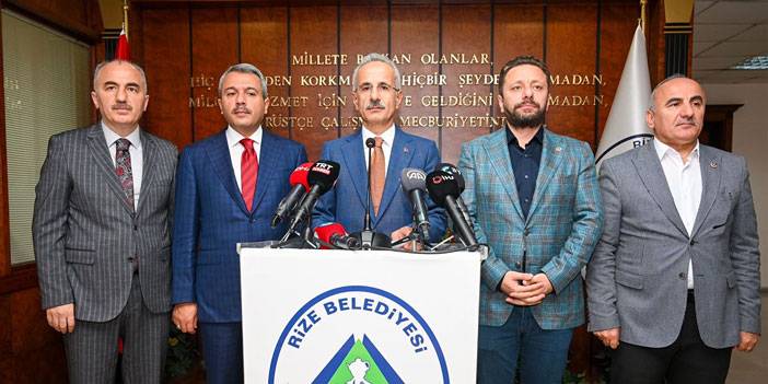 Ulaştırma ve Altyapı Bakanı Abdulkadir Uraloğlu, Rize'de