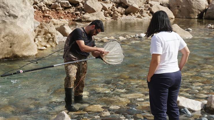 RTEÜ'lü akademisyenler leopar sazanı bulmak için Siirt’te 1