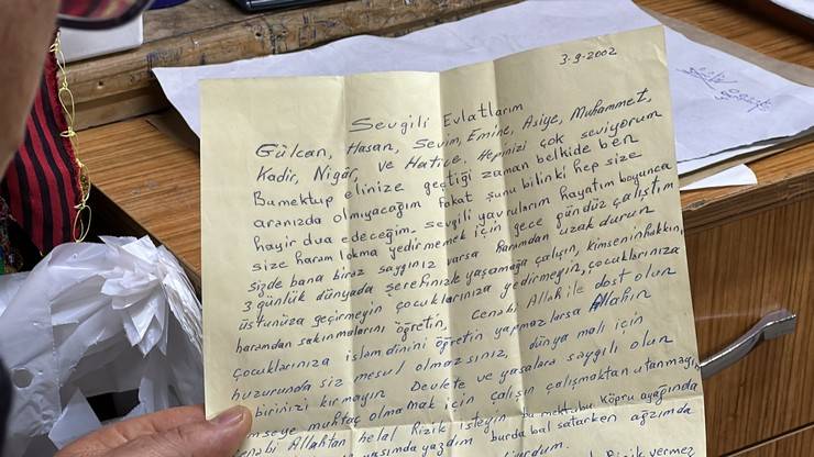 Rize'de kanserden ölen babasından ağlatan 100'üncü yıl mektubu 9
