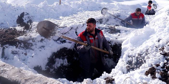 Erzurum'da kışlık bin mezar kazıldı