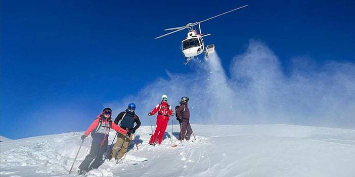 Kaçkar Dağları'nda "heliski" heyecanı devam ediyor