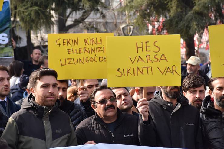 Trabzon'da HES protestosu 2
