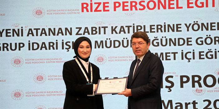 Adalet Bakanı Tunç, Rize'de sertifika törenine katıldı