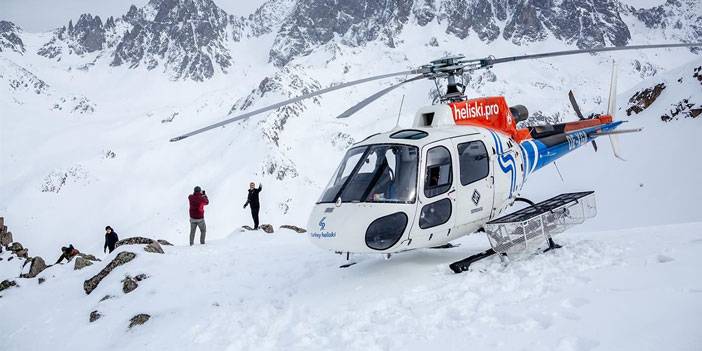 Kaçkar Dağları'ndaki heliski etkinliğinde 13. hafta heyecanı yaşanıyor