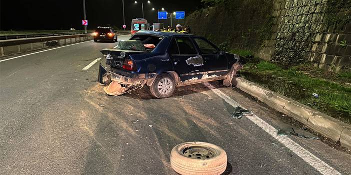 Rize'de zincirleme trafik kazası 1'i ağır 2 yaralı
