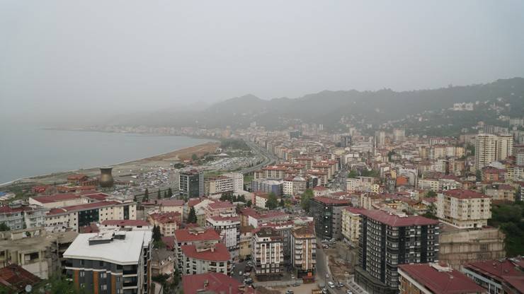 Rize'de çöl tozu etkisi 12