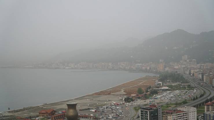 Rize'de çöl tozu etkisi 13