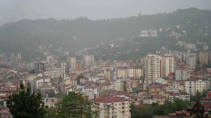 Rize'de çöl tozu etkisi 8