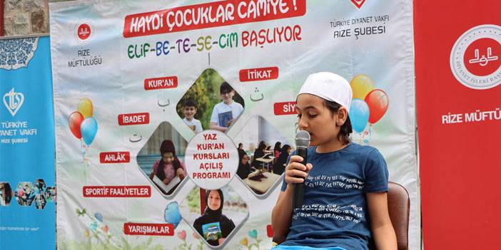 Rize'de Yaz Kur'an Kursları Coşkuyla Başladı