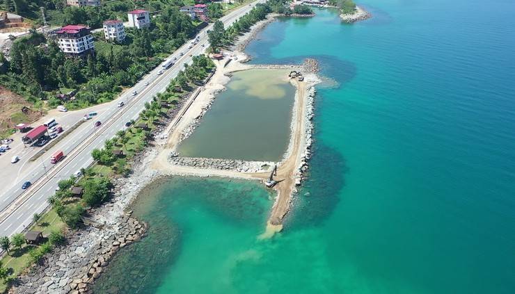 Rize'ye 700 Metrelik Halk Plajı Yapılıyor 6