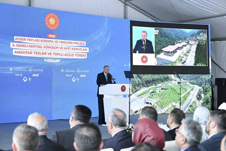 Cumhurbaşkanı Erdoğan, Rize'de Toplu Açılış Töreni"nde 16