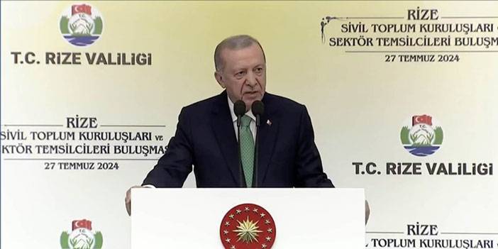 Cumhurbaşkanı Erdoğan, Rize'de Sivil Toplum Kuruluşları ve Sektör Temsilcileri Buluşması'na katıl