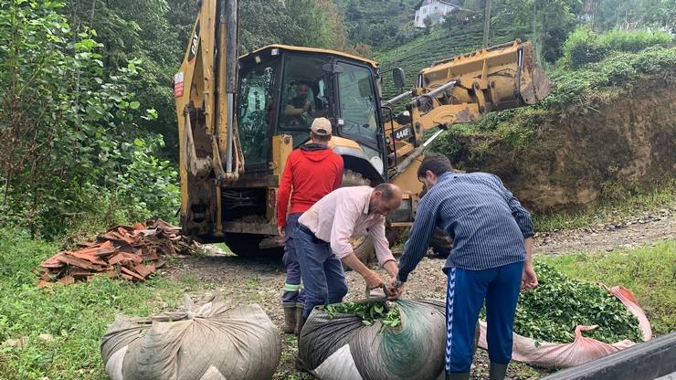 Rize'de sağanağın ardından hasar tespit çalışmaları yürütülüyor 16