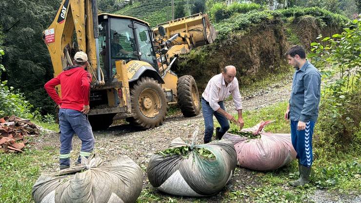 Rize'de sağanağın ardından hasar tespit çalışmaları yürütülüyor 18