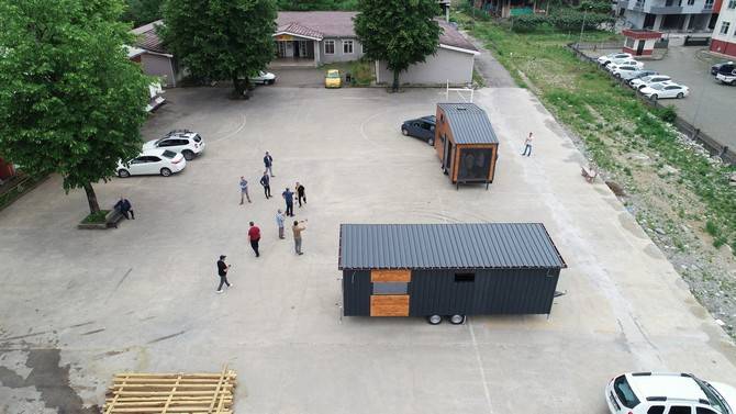 Rize'de meslek lisesi öğrencilerinden taşınabilir ev üretimi 1