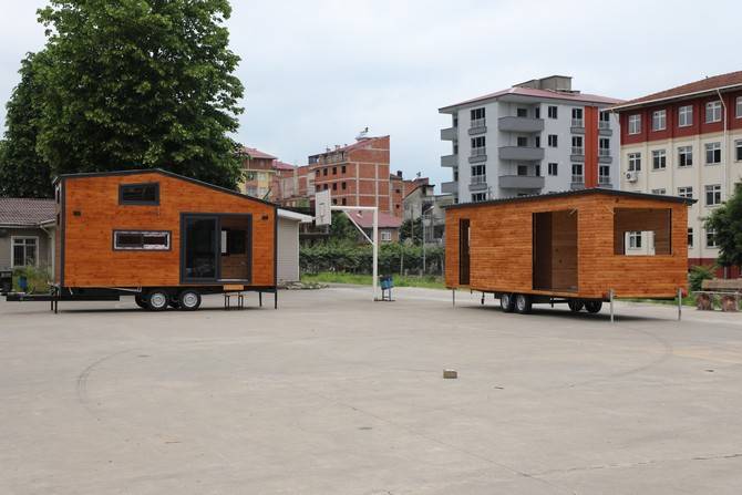 Rize'de meslek lisesi öğrencilerinden taşınabilir ev üretimi 21