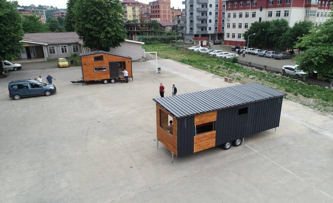 Rize'de meslek lisesi öğrencilerinden taşınabilir ev üretimi 5