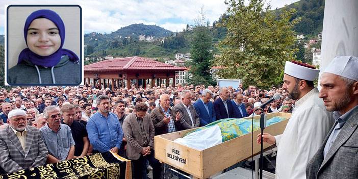 Okulun merdiven boşluğuna düşen 13 yaşındaki Gizem Kazdal Rize’de son yolculuğuna uğurlandı