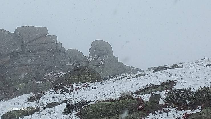 Rize'ye mevsimin ilk karı yağdı 5