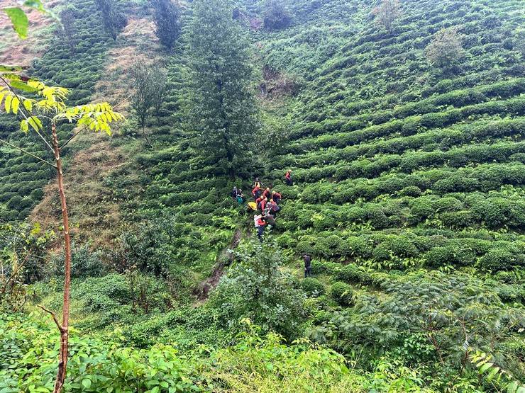 Rize’de dereye yuvarlanan aracın sürücüsü yaralandı 8