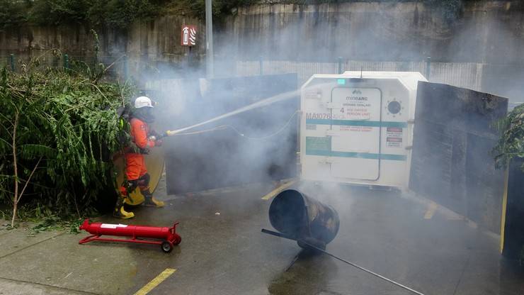Rize'de maden sahasında yangın söndürme ve arama kurtarma tatbikatı gerçekleştirildi 15