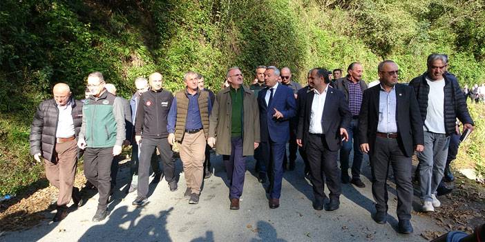 İçişleri Bakan Yardımcısı Karaloğlu, Rize'de heyelan yaşanan köyde inceleme yaptı