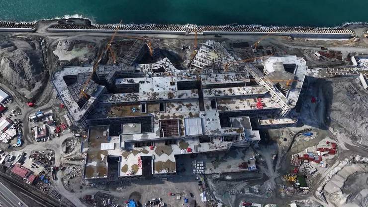 Rize Şehir Hastanesi inşaatı hız kesmeden devam ediyor 10