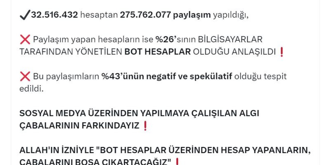 Bakan Yerlikaya: Bot Hesaplar Üzerinden Hesap Yapanların Çabalarını Boşa Çıkartacağız