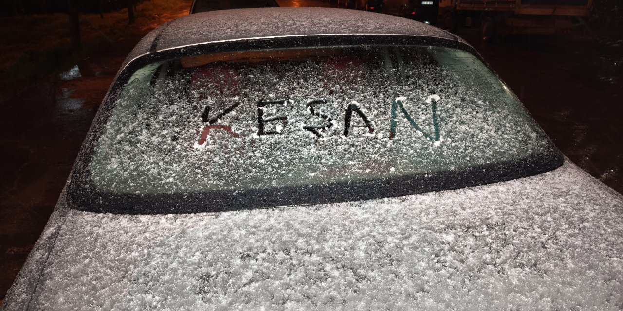 Edirne’de kar yağışı başladı