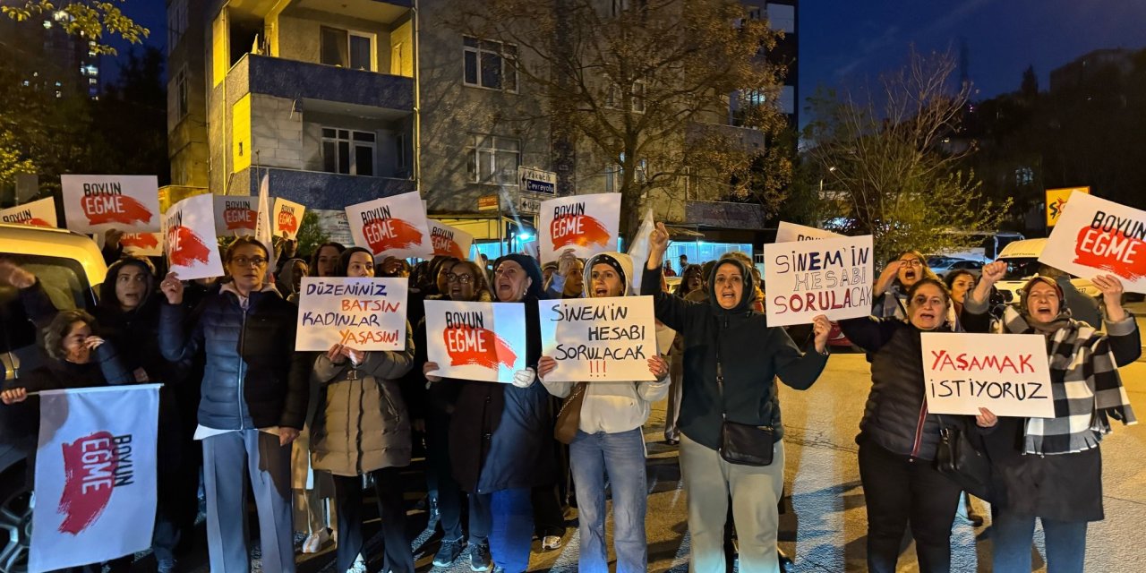 Çatalca'da öldürülen Sinem Çeşim için Kartal’da yürüyüş düzenlendi