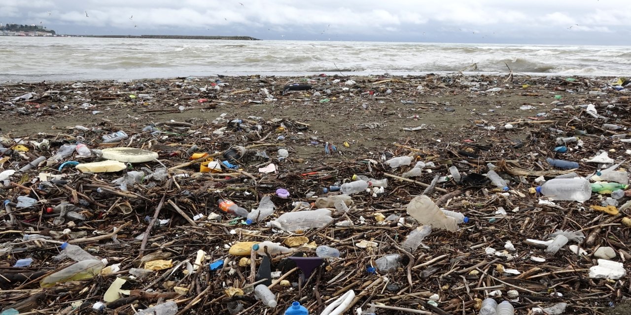Derelerle sürüklenen çöpler Karadeniz'i kirletiyor