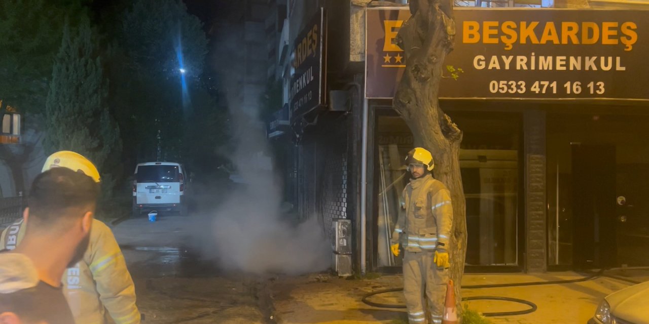 İstanbul - Bayrampaşa’da doğal gaz kutusunda çıkan yangın iş yerine sıçradı