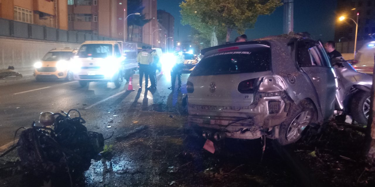 Diyarbakır'da otomobil, refüje çarptı: 3 yaralı