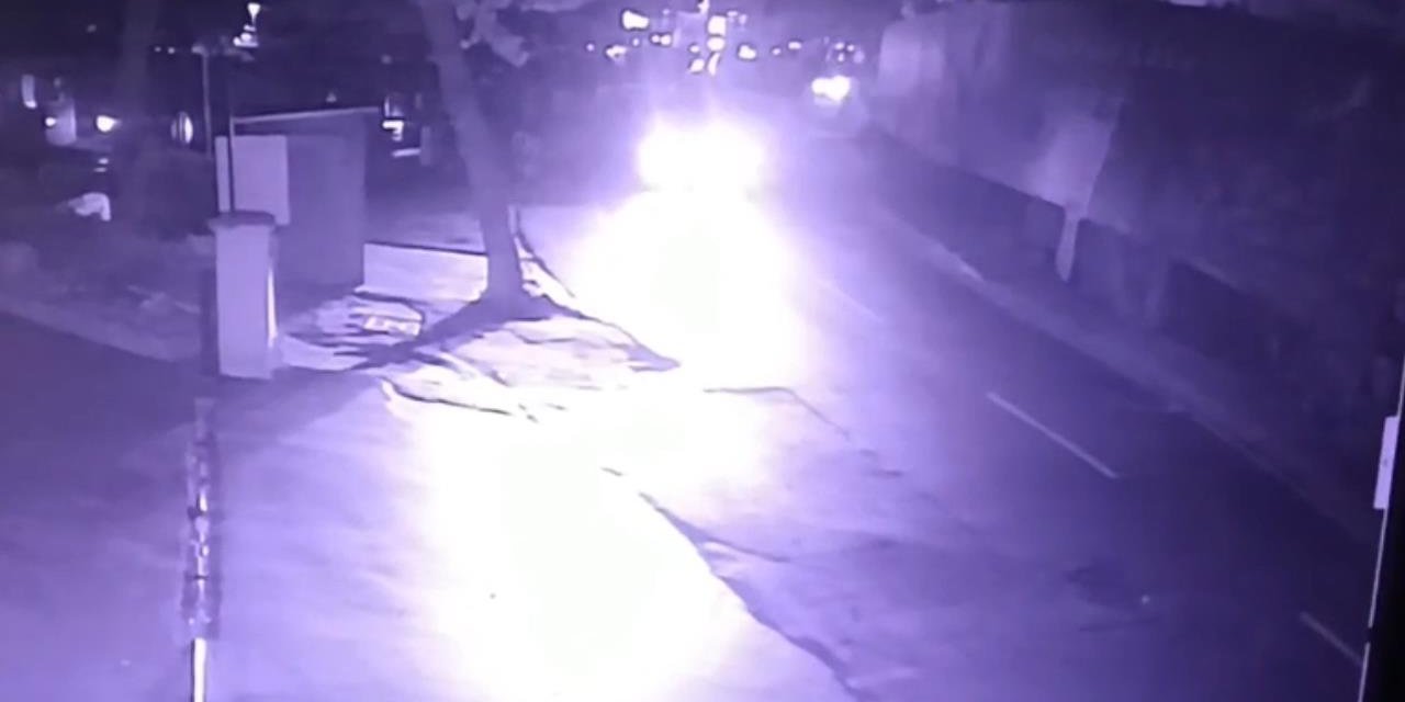 İstanbul - Sarıyer'de yolun çöktüğü anlar kamerada