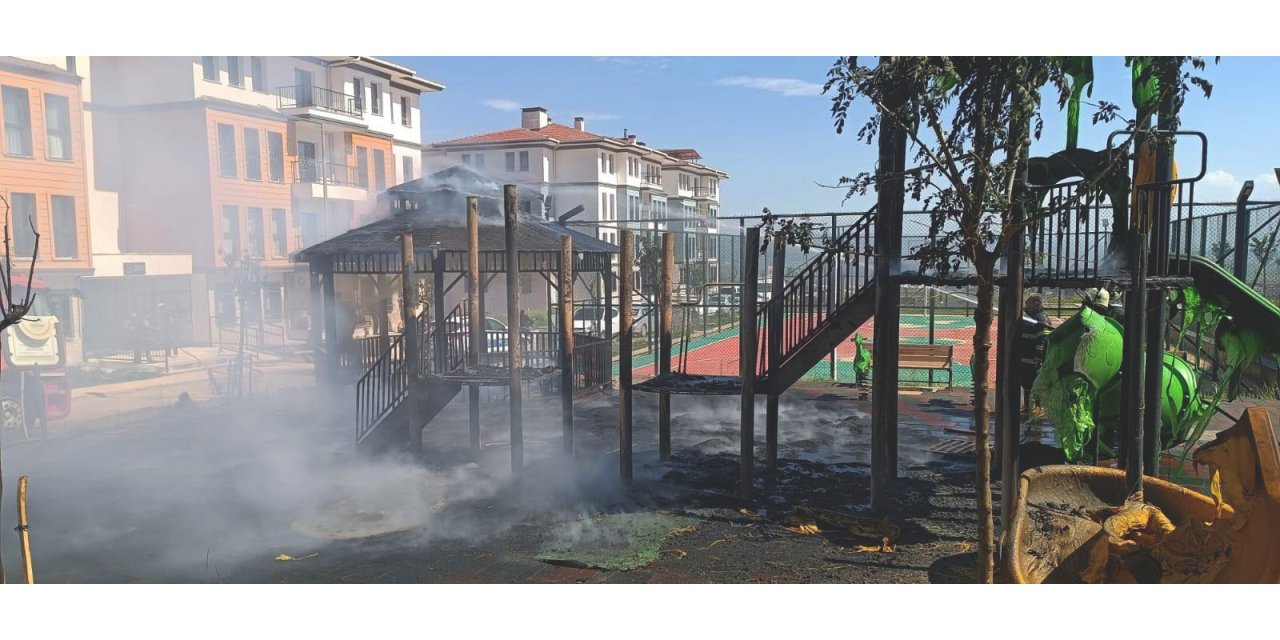 Gaziantep'te çocuk parkında yangın