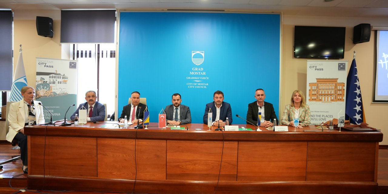 Bosna Hersek’teki Türk medya temsilcileri Mostar Belediye Başkanı Kordić ile görüştü