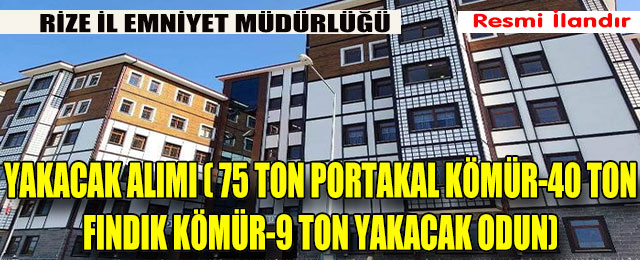 115 ton kömür ve 9 ton yakacak odun mal alım ihalesi