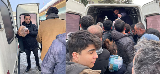 İYİ Parti Rize İl Başkanı  Hacısüleymanoğlu, Malatya'da Yardım Paketlerini Dağıttı