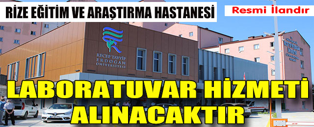 Laboratuvar Hizmeti Alınacaktır