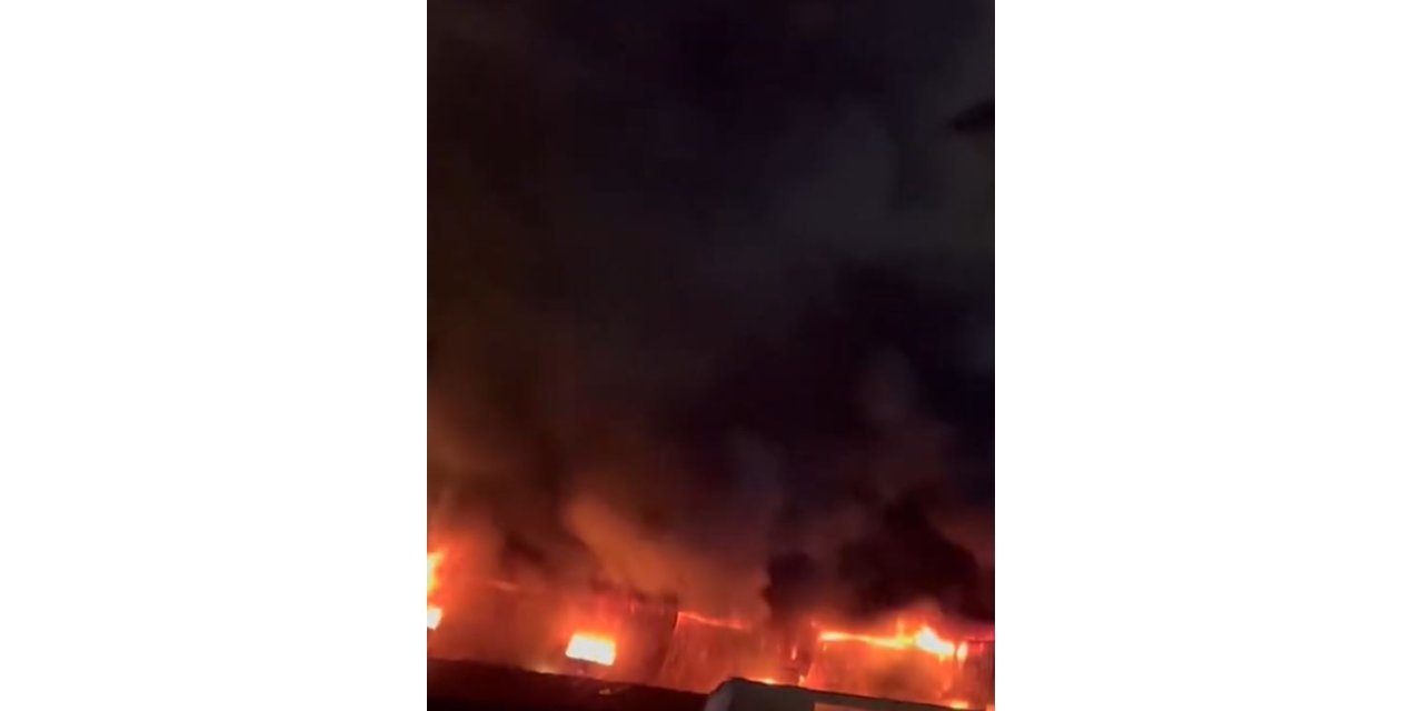 Kayseri'de mobilya atölyesi yandı